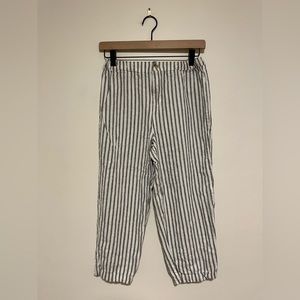 Forever 21 Size Small Vertical Stripe Loose Cropped Pant